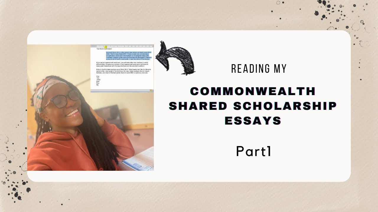 READING MY COMMONWEALTH SHARED SCHOLARSHIP ESSAYS / Part 1 #CSCessay