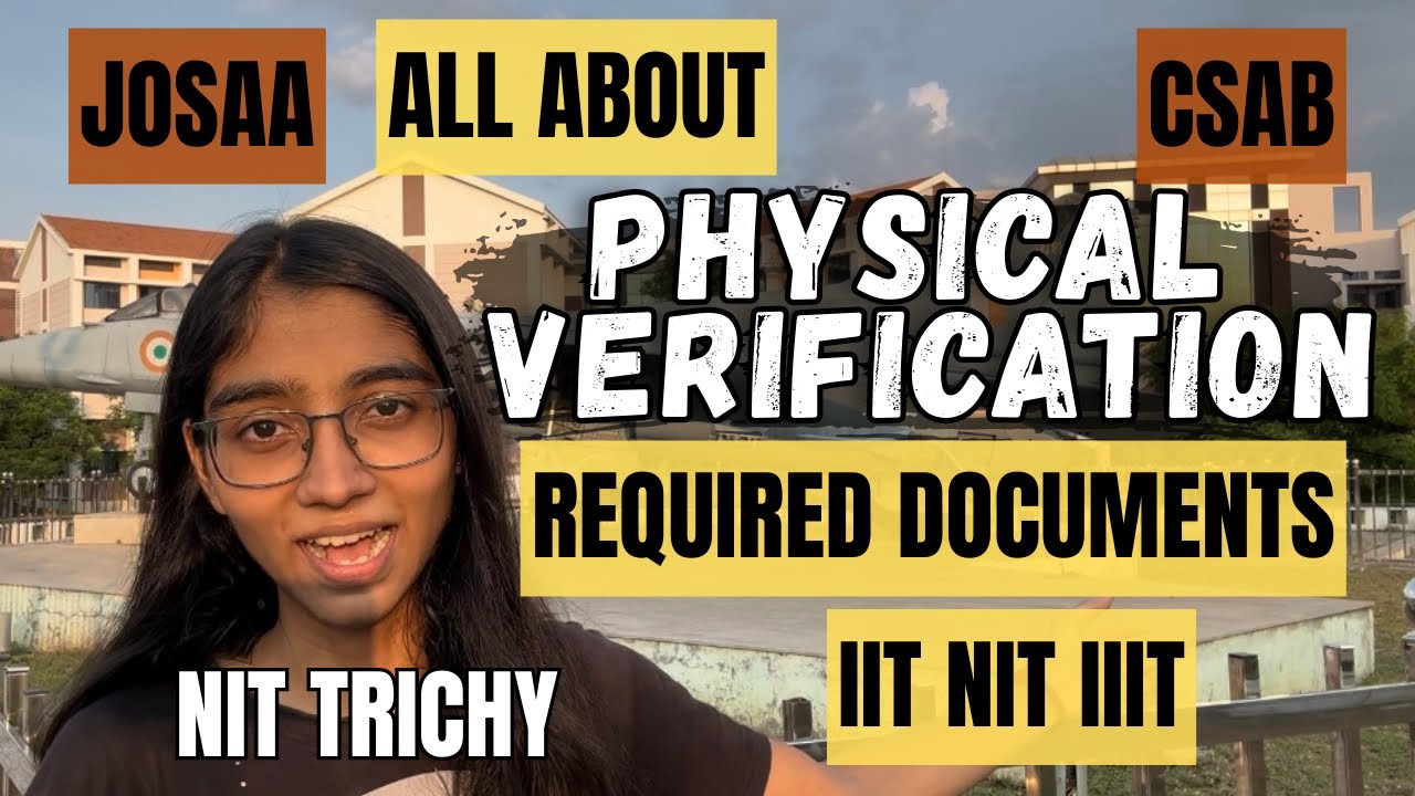 NIT TRICHY Physical Reporting | College Admissions📂📚