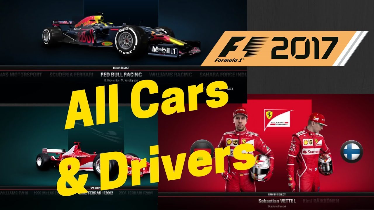 F1 2017 All Cars & Drivers (Modern and Classic)