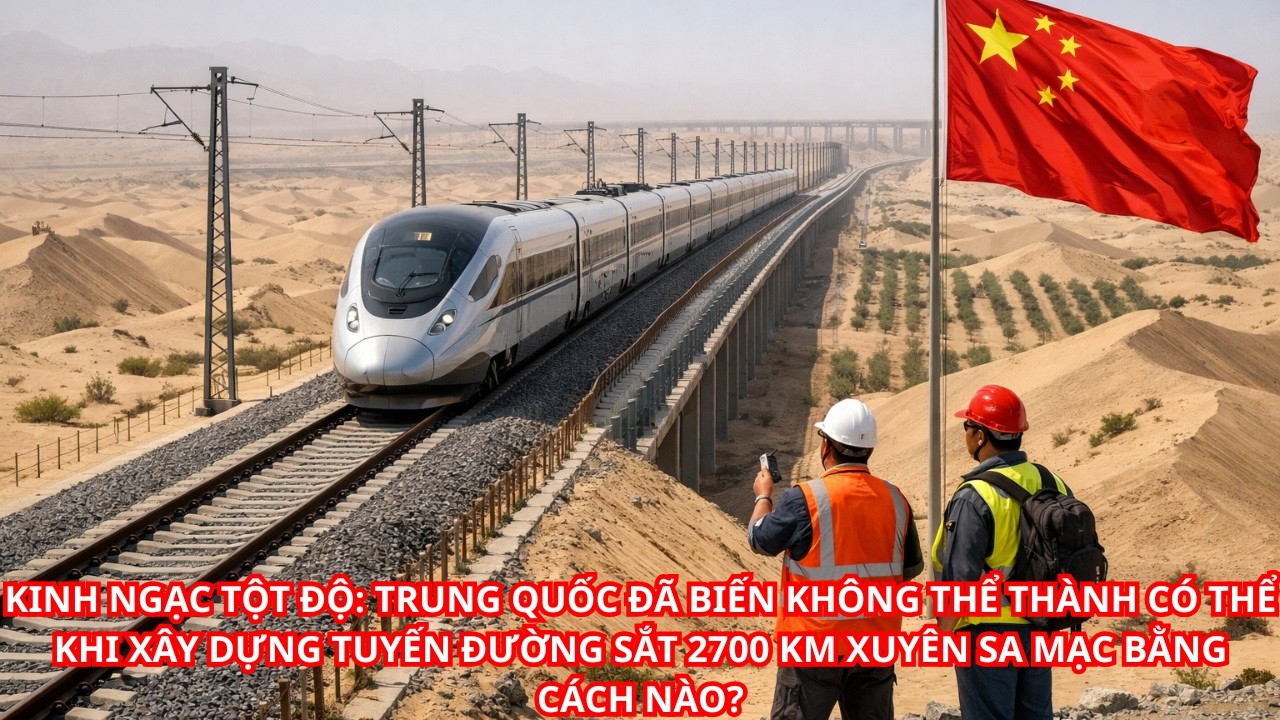 TRUNG QUỐC BIẾN KHÔNG THỂ THÀNH CÓ THỂ KHI XÂY DỰNG TUYẾN ĐƯỜNG SẮT 2700 KM XUYÊN SA MẠC  CÁCH NÀO?