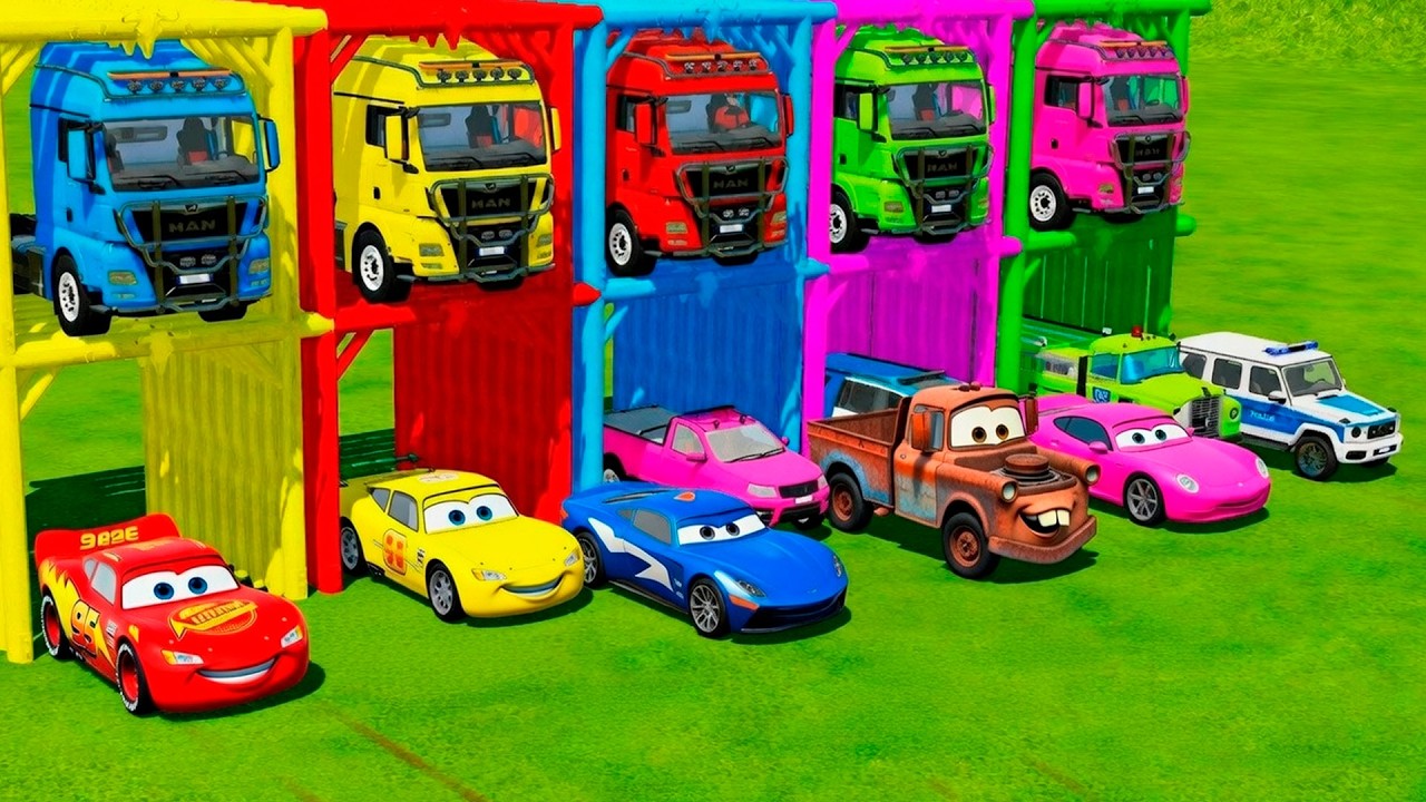 TRANSPORTING ALL POLICE CARS and AMBULANCE EMERGENCY VEHICLES WITH MERCEDES POLICE TRUCKS ! FS22