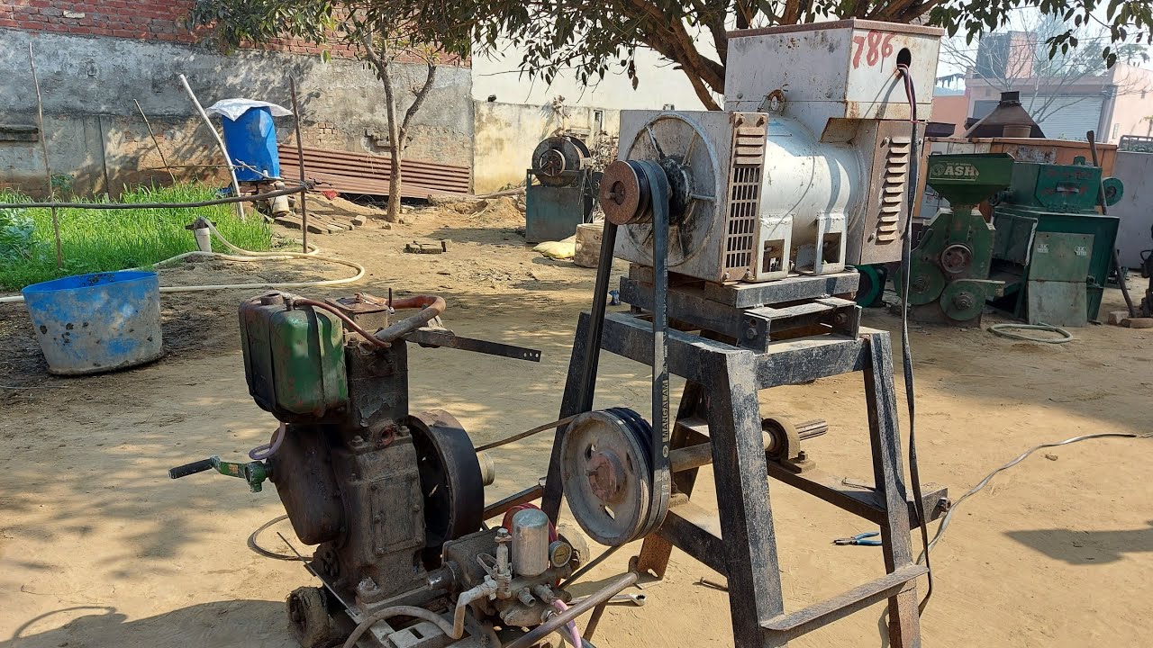 5 hp इंजन से 35 kva अल्टरनेटर चलाया | 5 hp engine is runnig a 35 kva alternator | Techwala  Techवाला