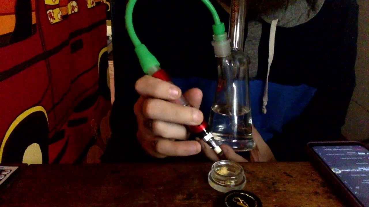 Lookah Seahorse Pro Electronic Nectar Collector Bong Attachment Dab Of Strawberry OG Cured Badder