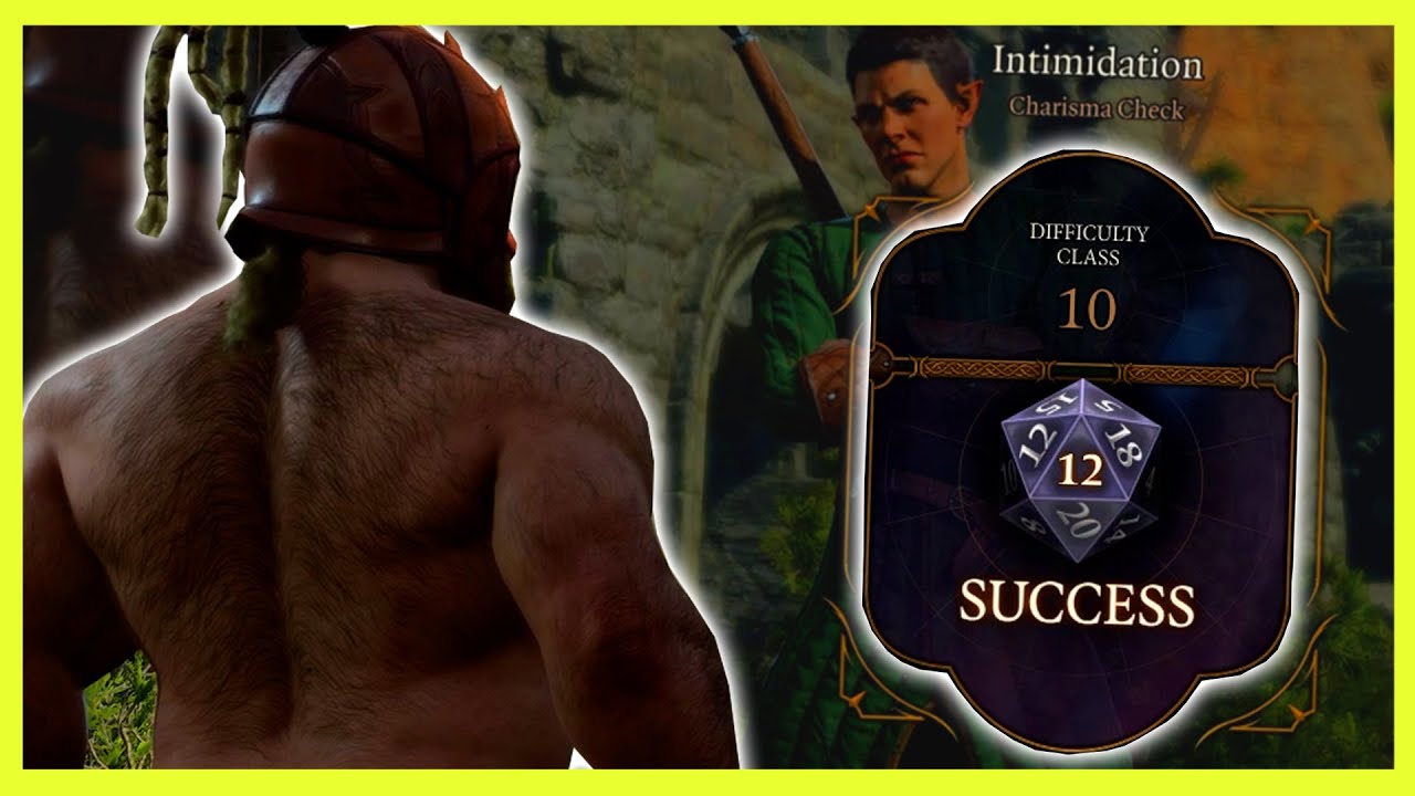 Funny Intimidation Check in Baldur's Gate 3...