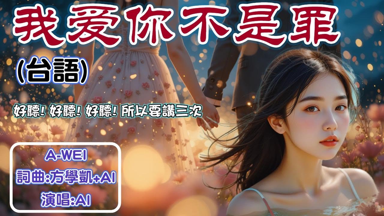 A-WEI原創台語MV|我愛你不是罪(台語)Nice song |好聽!好聽!好聽! | 感謝合作夥伴方學凱 | 留言，客製化創作你的歌曲 #音樂 #台語#lyrics#閩南語#aimusician