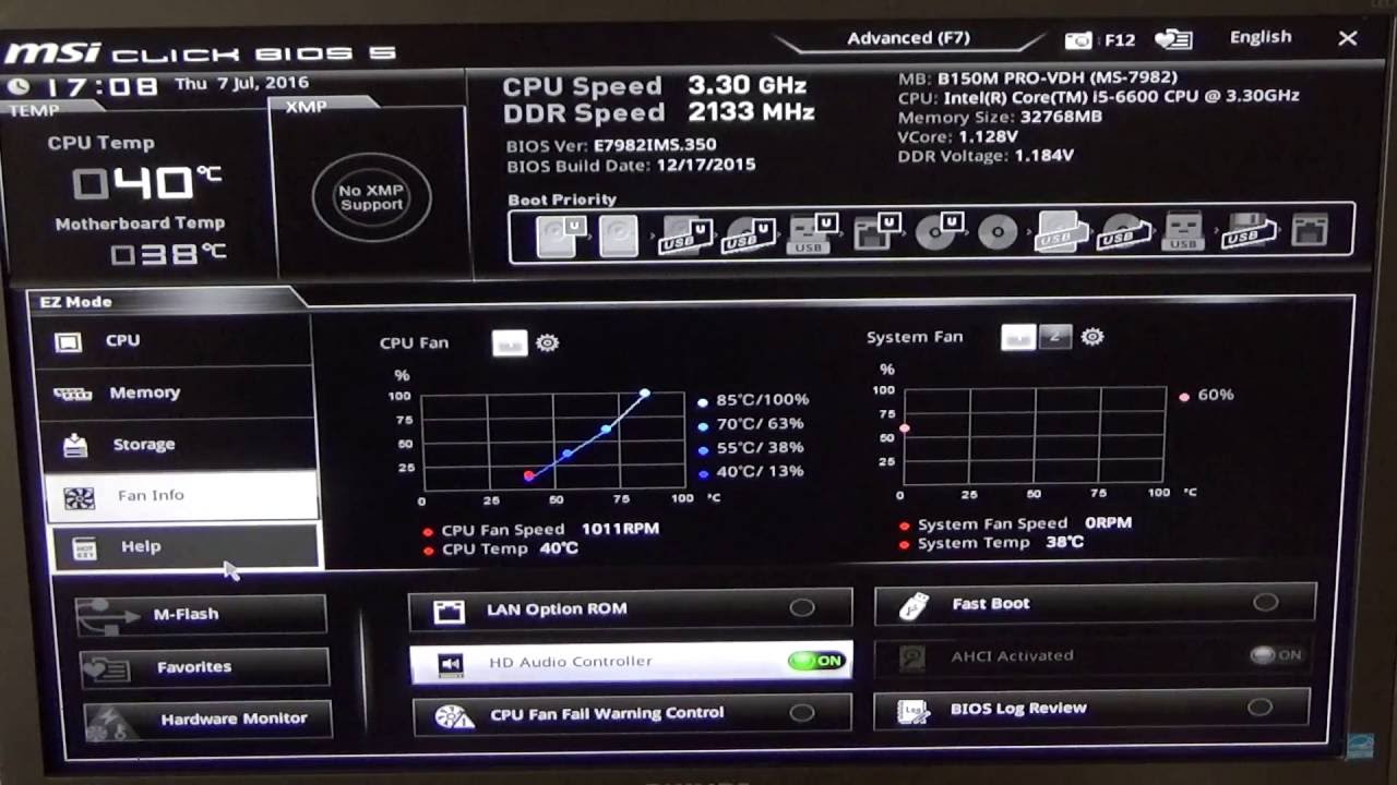 Overclock RAM Settings - MSI Click BIOS 5