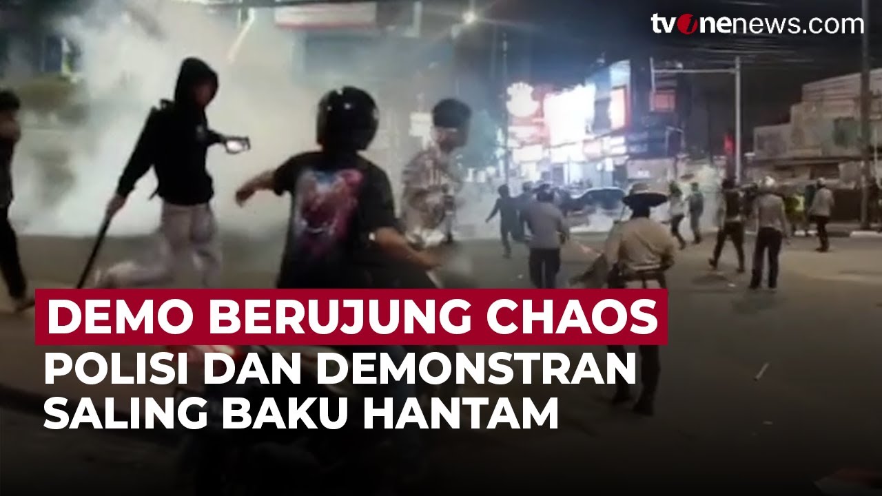 Mencekam! Aksi Unjuk Rasa di Banten Ricuh, Massa dan Polisi Saling Serang | OneNews Update