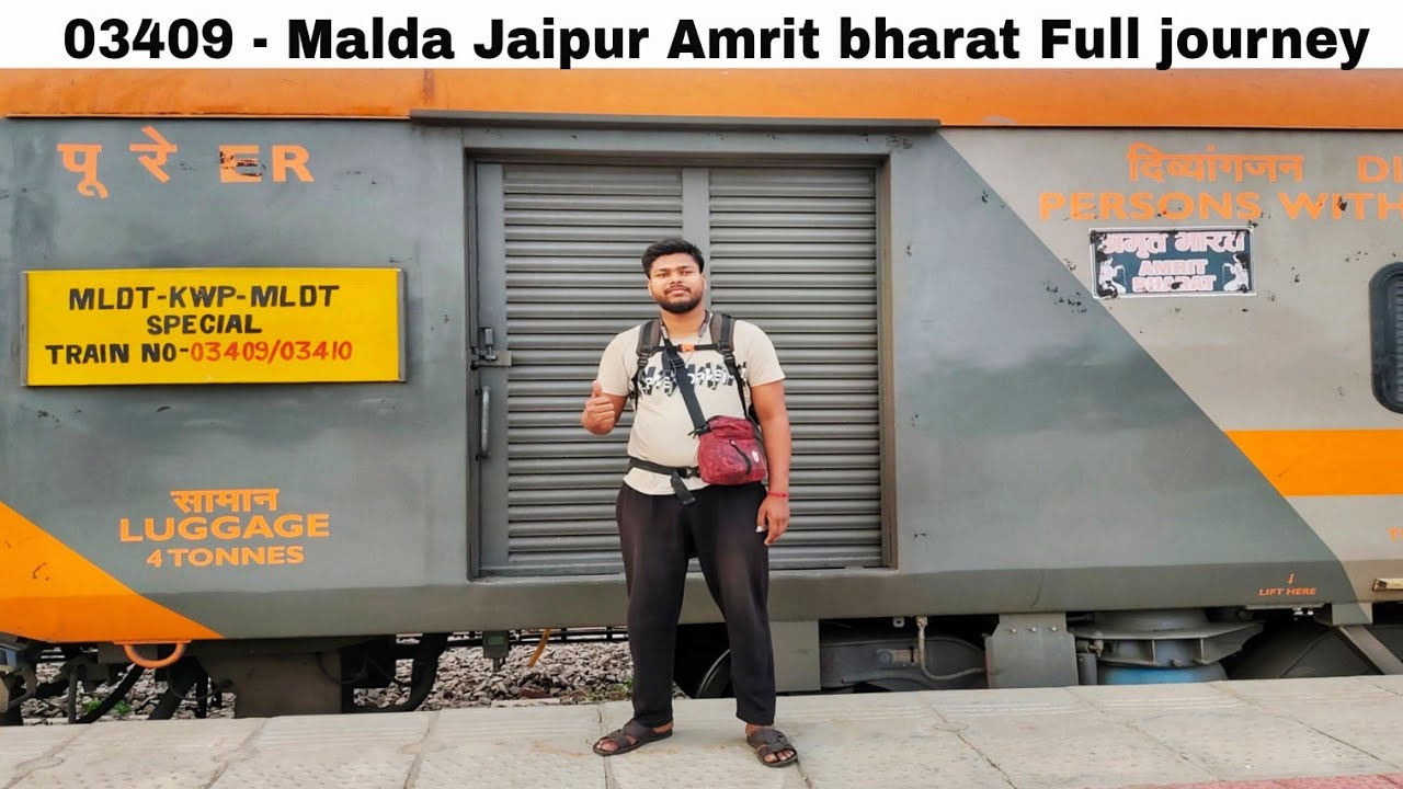 03409 - Malda Jaipur Amrit bharat express Full train journey