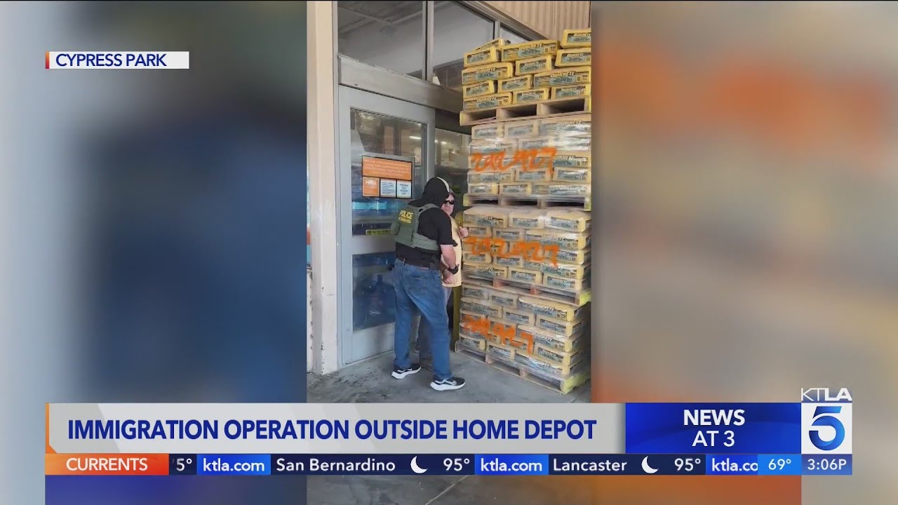 Immigration operation seen outside Home Depot in Hollywood