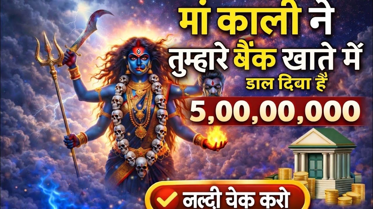 मां काली ने तुम्हारे बैंक खाता में 5 करोड़ डाल दिया हैं जल्दी चेक करो..🌺maa kali ka sandesh 🌺