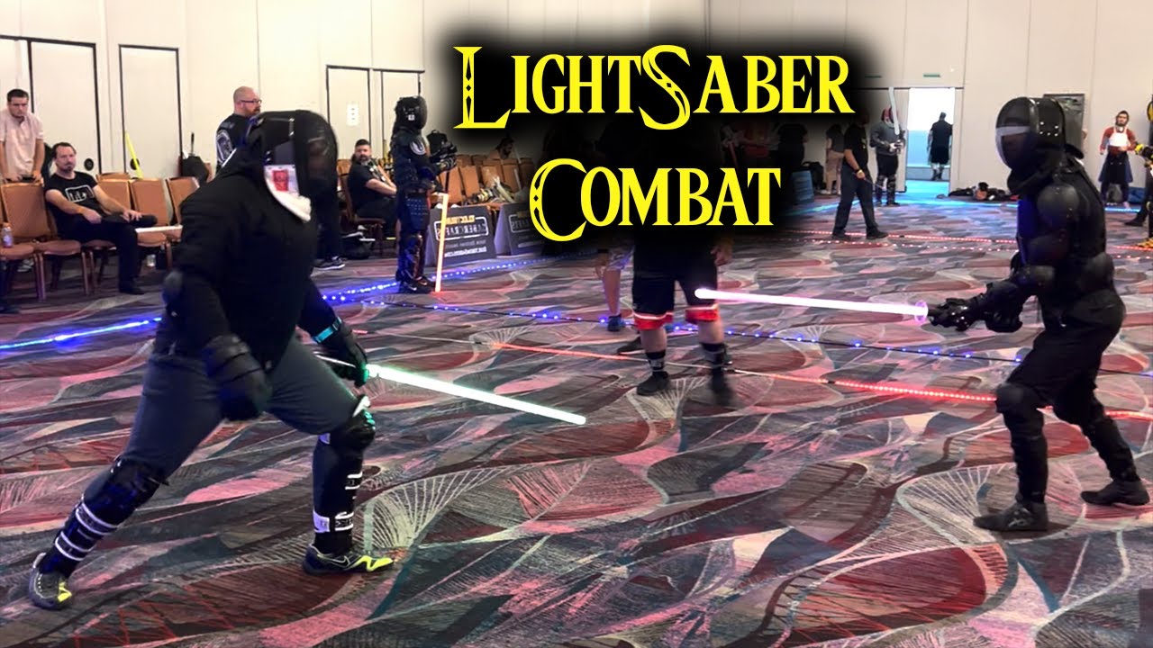 Fencer Tries Lightsaber Combat!