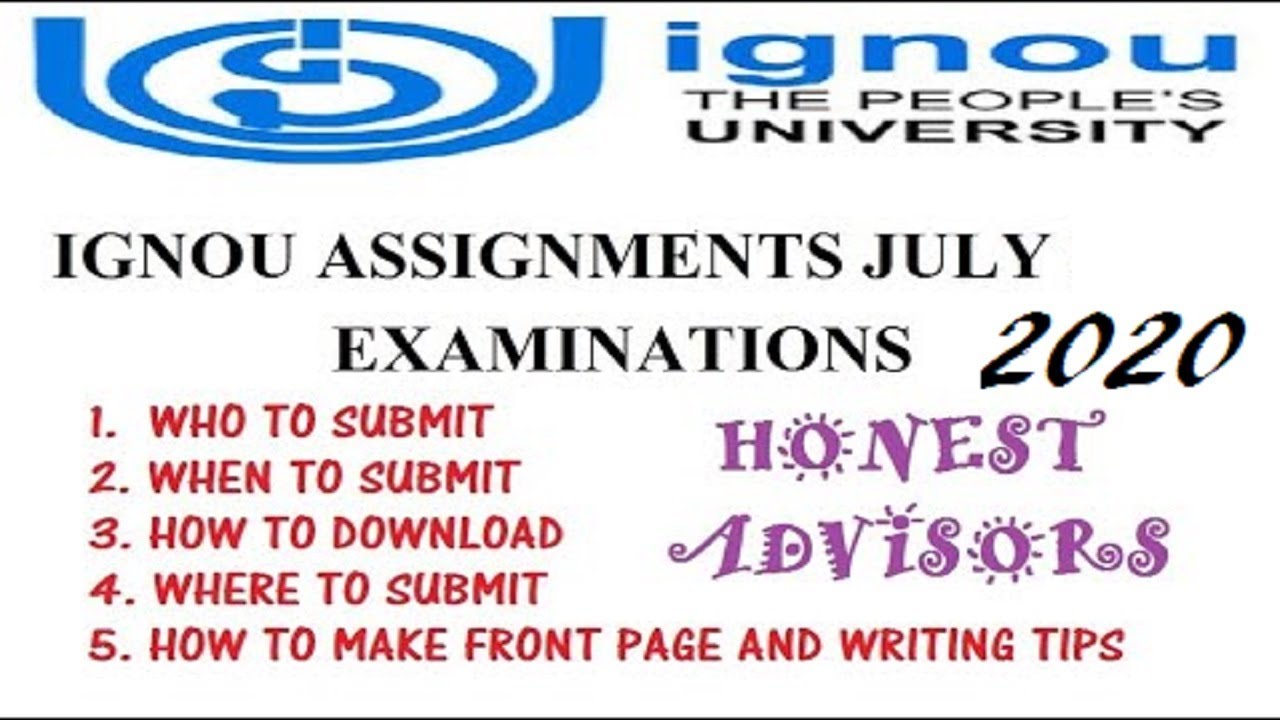 IGNOU ASSIGNMENT 2020 HELP