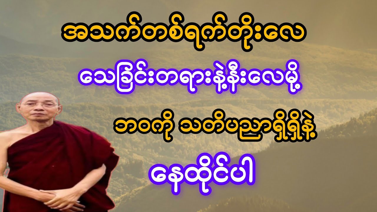 အသက်တစ်ရက် တိုးလေ သေခြင်းတရားနဲ့ နီးလေမို့ ဘဝကို သတိပညာရှိရှိဖြင့်နေပါ(ပါချုပ်ဆရာတော်)