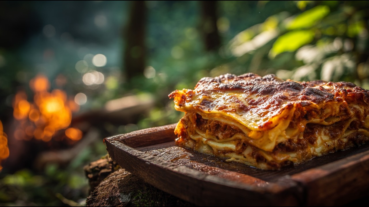 Homemade LASAGNA in the Wild – No Kitchen Needed!
