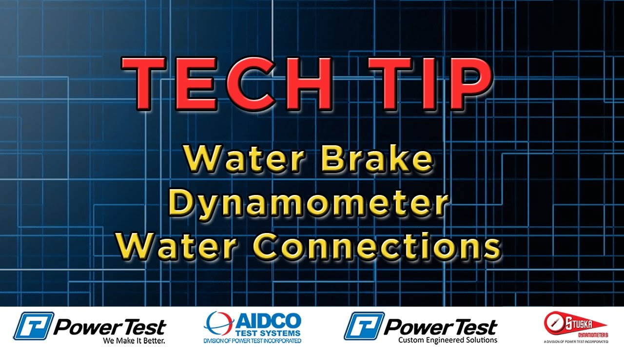 Water Brake Dyno Water Connections