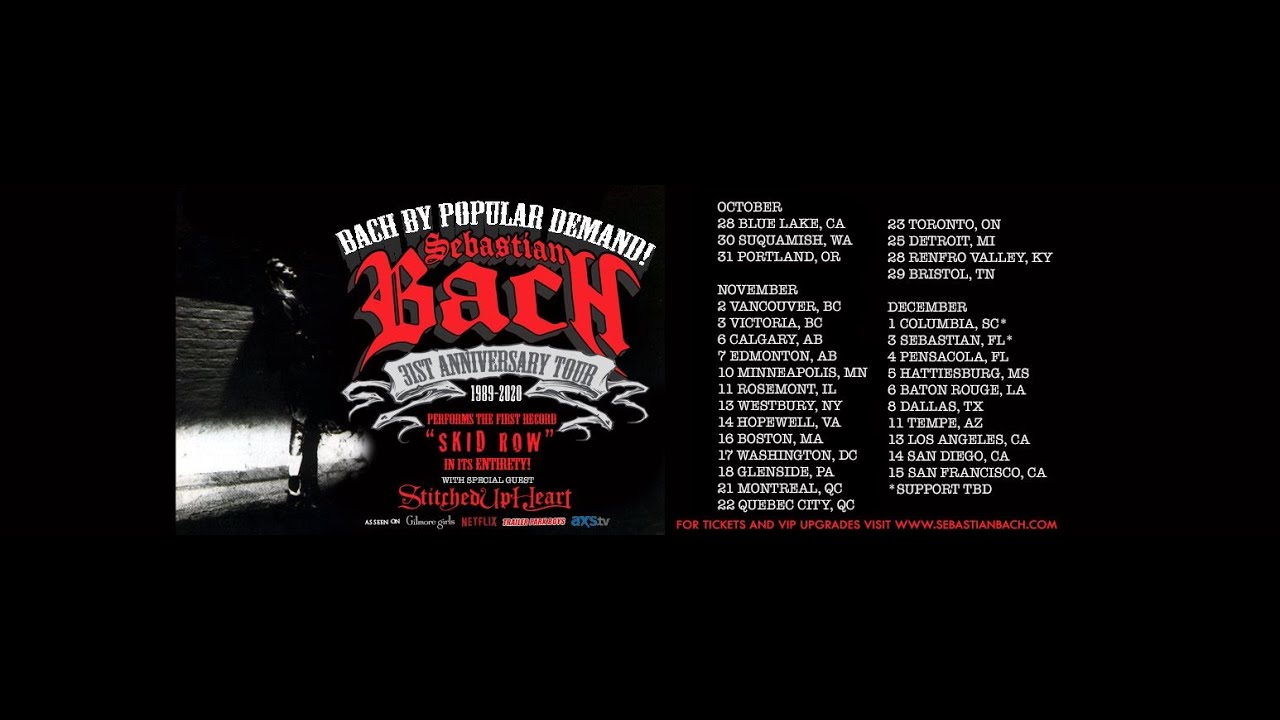 Sebastian Bach 18 and Life Atlanta 2019 Skid Row LP 30th Anniversary Tour Variety Playhouse