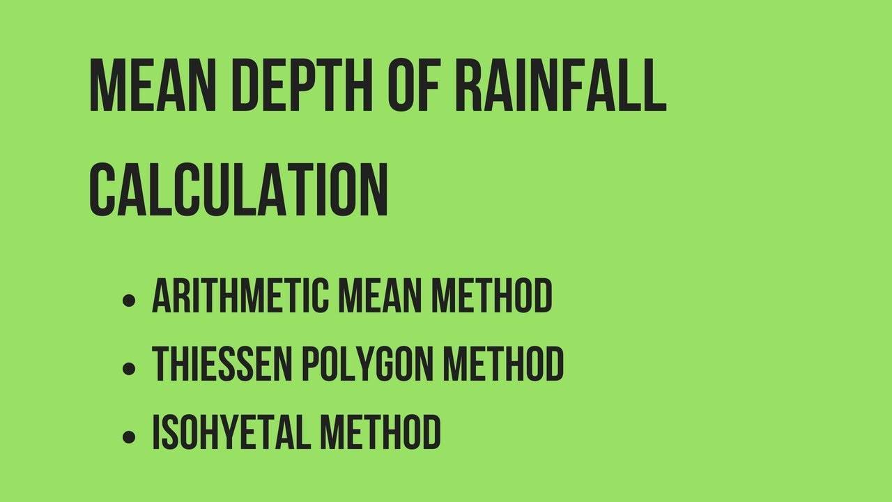 CIVIL Engineering Concepts - Mean Depth of Rain fall Calculations