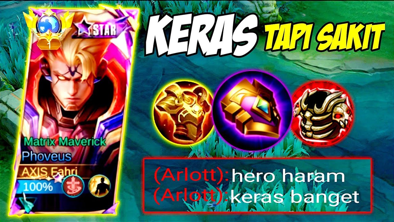 DAMAGE HARAM DARAH NAMBAH TERUS! BUILD PHOVEUS TERSAKIT DAN TERKUAT 2025 TOP GLOBAL PHOVEUS GAMEPLAY