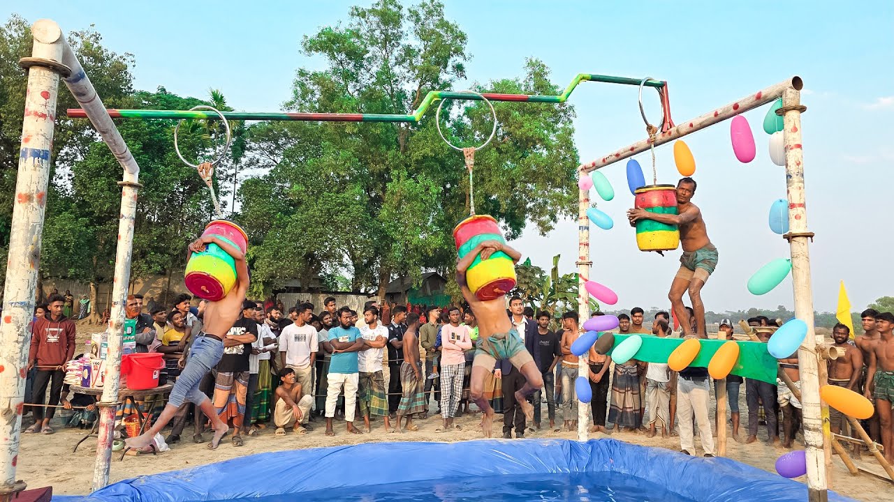 How Long Can He Hold On 😂 Village Games Gone Wild #Mrbeast #AlGamingFun #Alamin9930 #Fun #Comedy