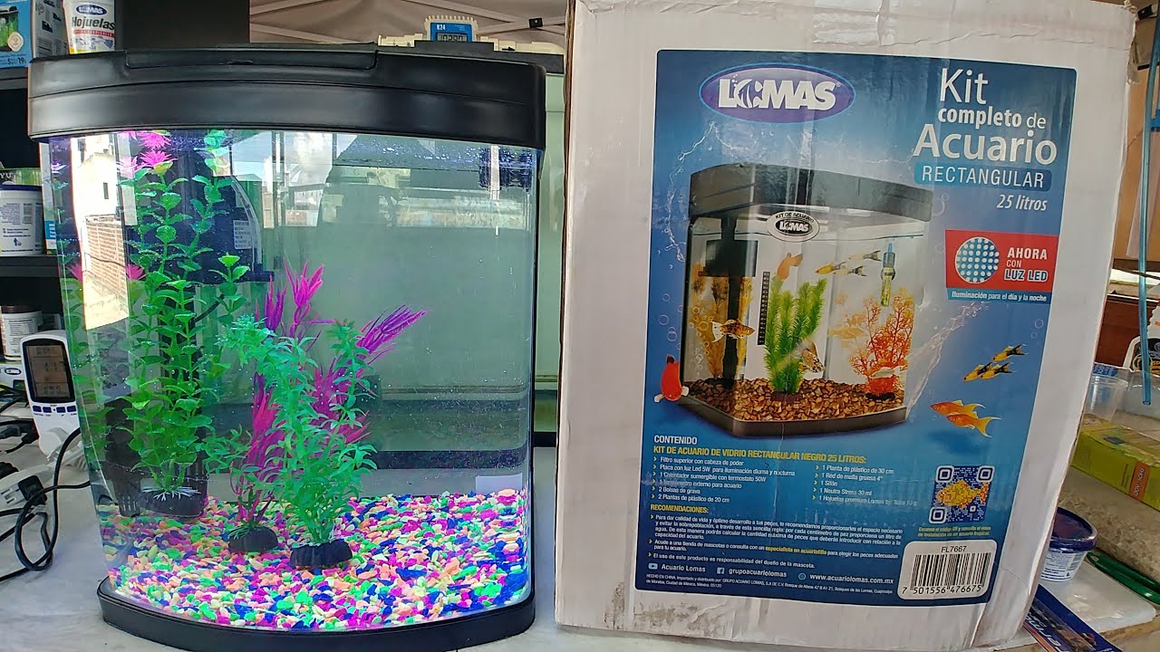 Kit Acuario Curvo 25 litros FL7667 Acuario Lomas