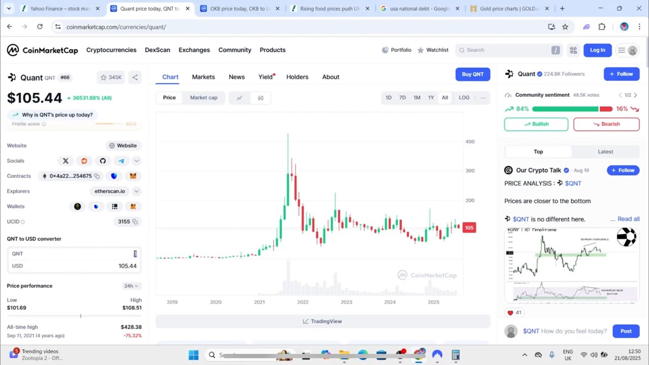 QNT WILL GO UP IN A STRAIGHT LINE TO $1000 !! (HERES WHY ) PRICE PREDICTION