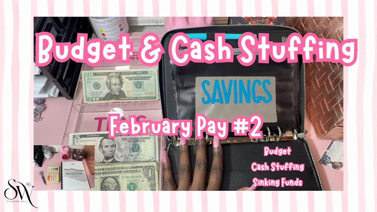 Budgeting AND Cash Stuffing February Pay #2 | #money #budget #cash 