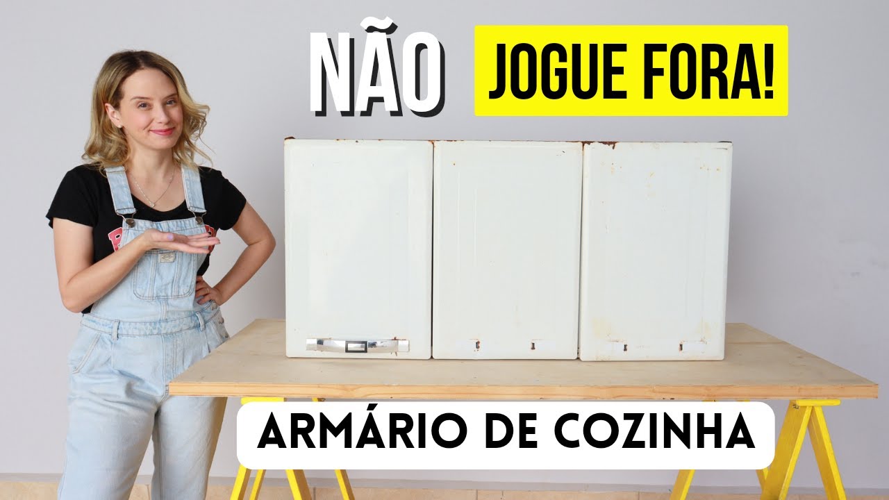 TRANSFORMEI esse ARMÁRIO DE COZINHA VELHO que achei no LIXO e o RESULTADO FICOU INCRÍVEL!!