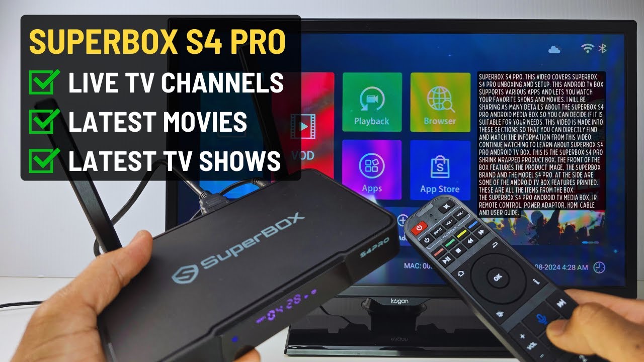 Распаковка и настройка SuperBox S4 Pro | Android TV Box
