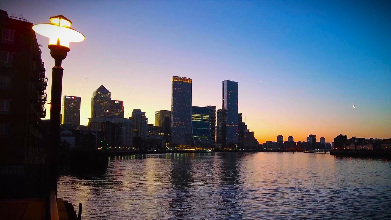 [4K] London Walk | Limehouse Marina to Canary Wharf | Sunrise