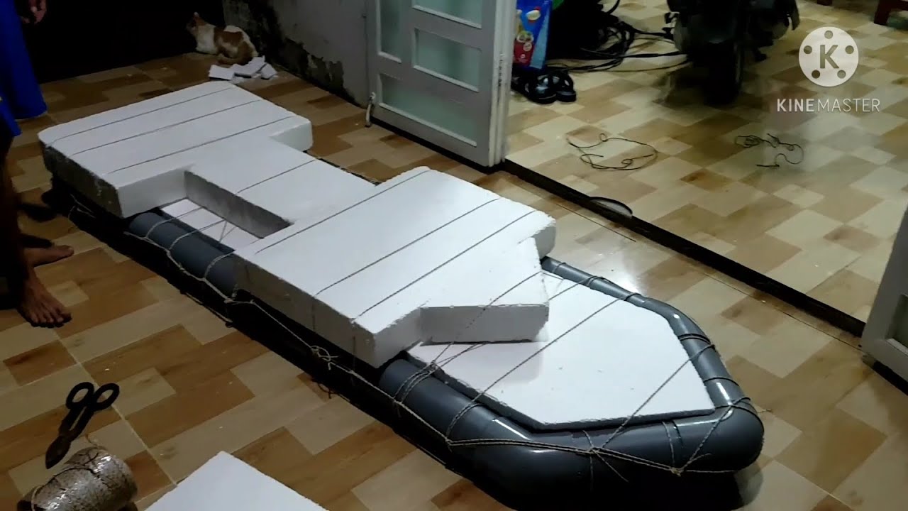#chếthuyềncâu Chế thuyền câu bằng mút xốp và ống nhựa pvc ở Phú Quốc 2020| Fishing boat handmade