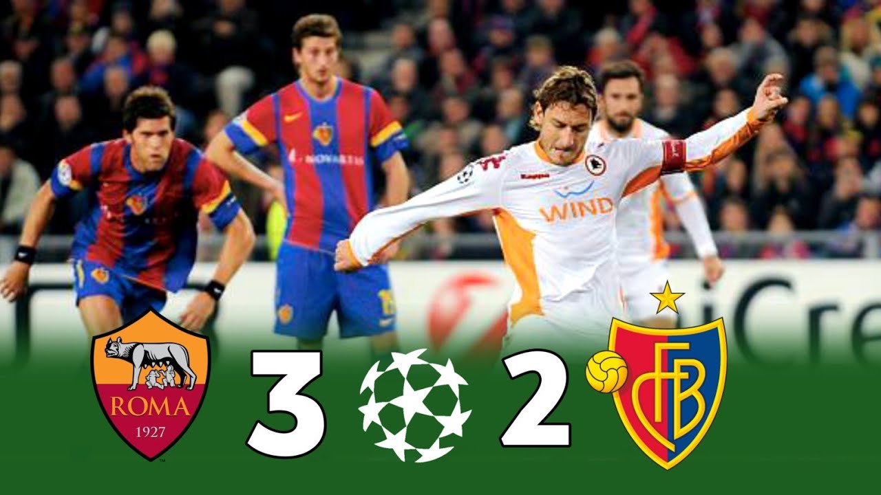 AS Roma 3 × 2 FC Basel ( Francesco Totti Masterclass) UCL 2010/2011 Extended Highlight & Goal HD