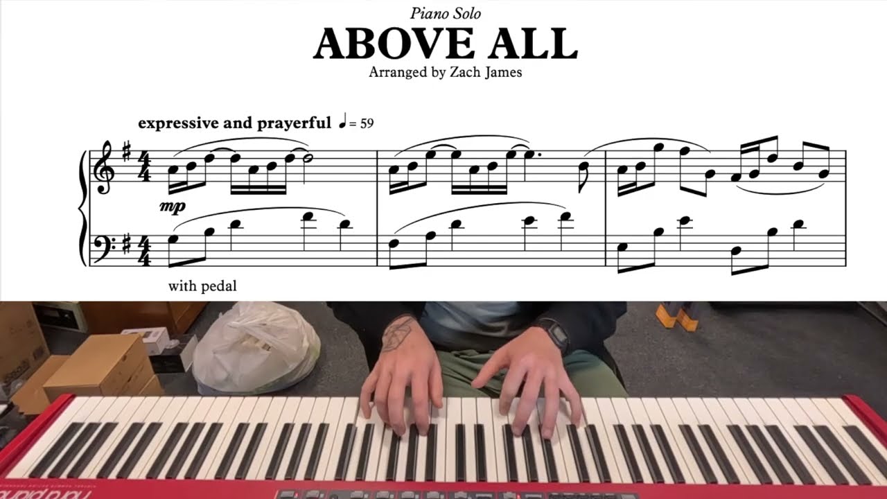 Above All - PRAYERFUL and HEARTFELT - worship piano solo SHEET MUSIC