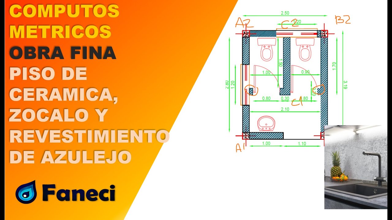CALCULAR COMPUTOS METRICOS - PISO DE CERAMICA, ZOCALO Y REVESTIMIENTO DE AZULEJO✅