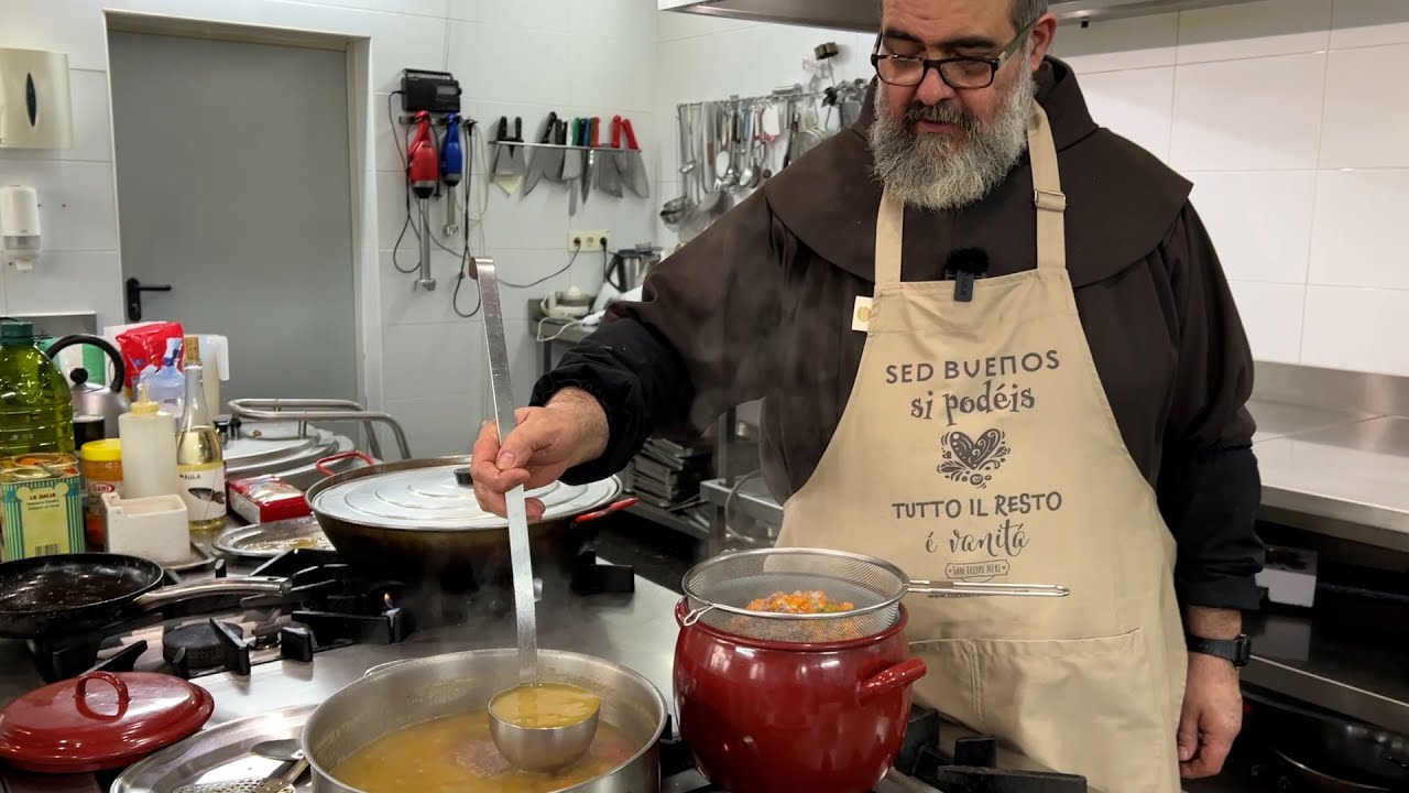 Sopa rápida y tortilla de habas