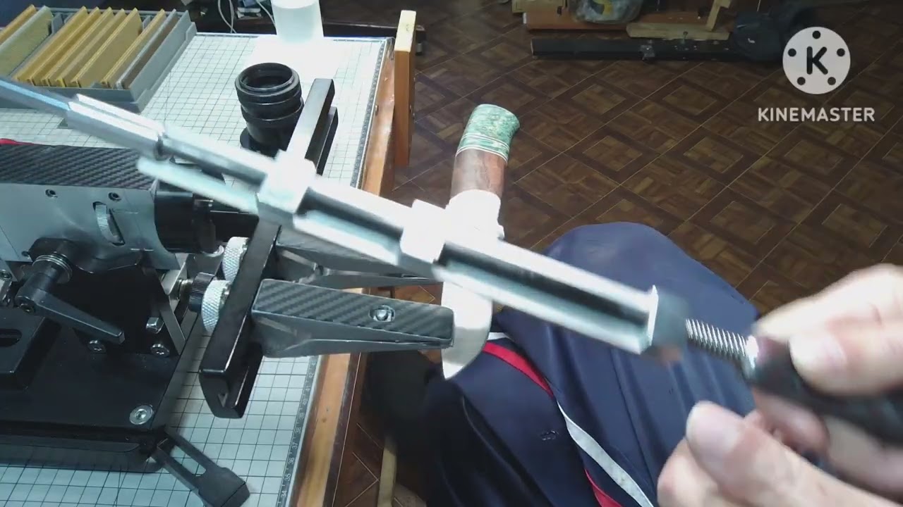 Заточка ножа с s390 алмазами JENDE. 