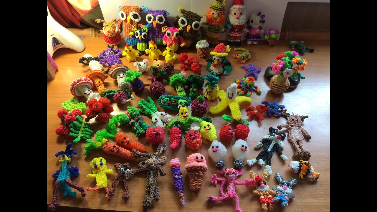 Моя коллекция фигурок из резинок  Rainbow Loom