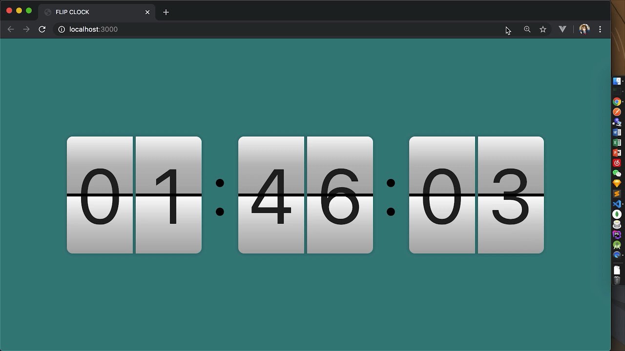 FLIP CLOCK 3D ANIMATION IN VANILLA HTML CSS JS!
