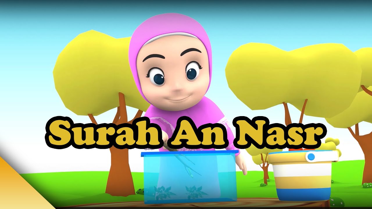 Murottal Juz 30 Surah An Nasr With Playing Tree Caterpillar Animation