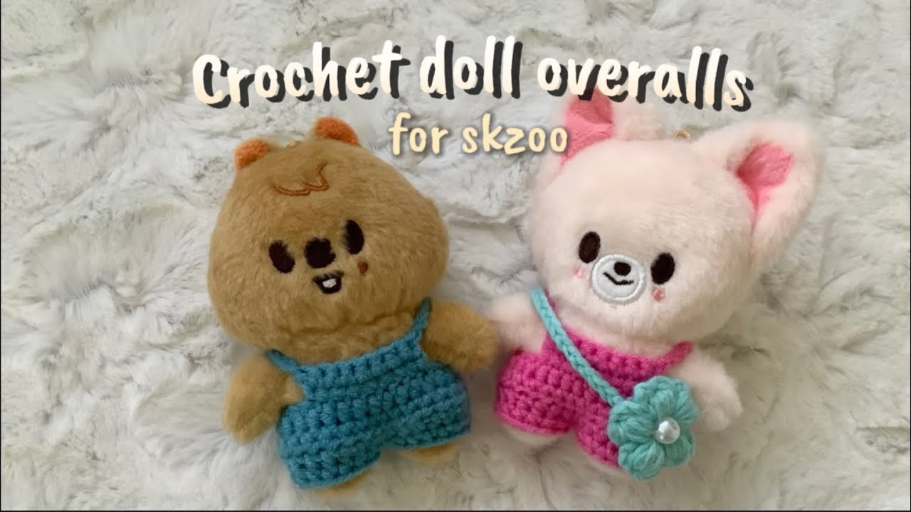 스키주 한쿼카 폭시니 멜빵바지 만들기 / skzoo doll crochet overalls