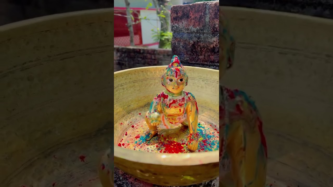 Happy holi to everyone 🌸🌸 #holi #holiwithkrishna#viral #trendingshorts #gopal #vrindaban #krishna