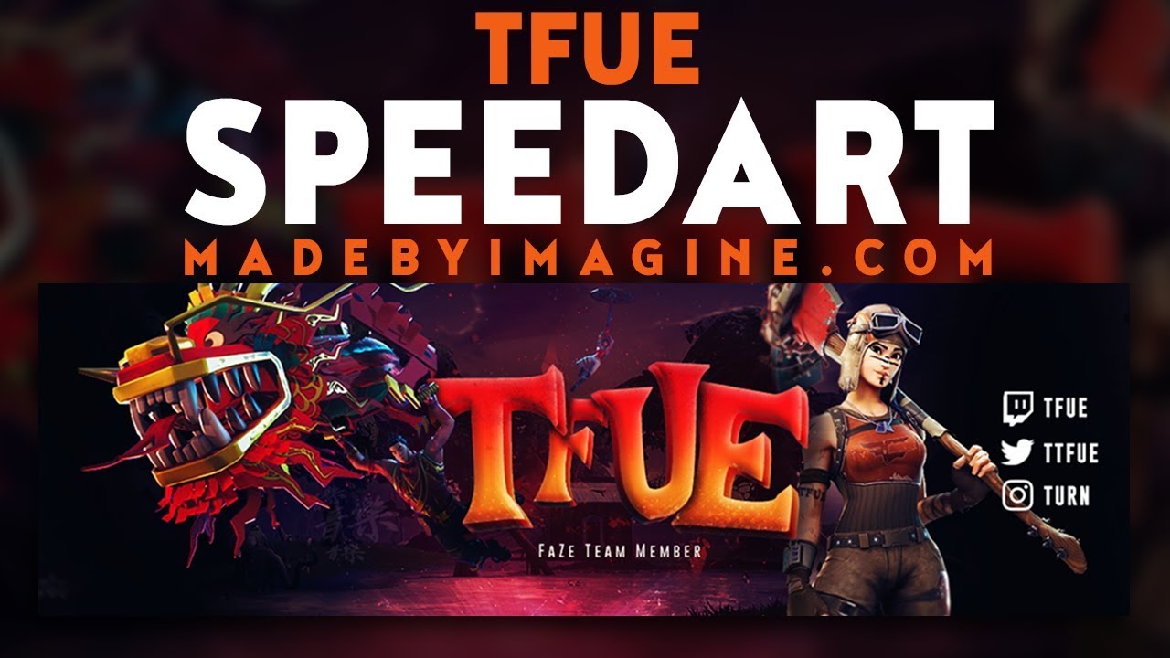 [Old] Tfue &ndash; Fortnite Banner & Thumbnail Speedart | Made by Imagine