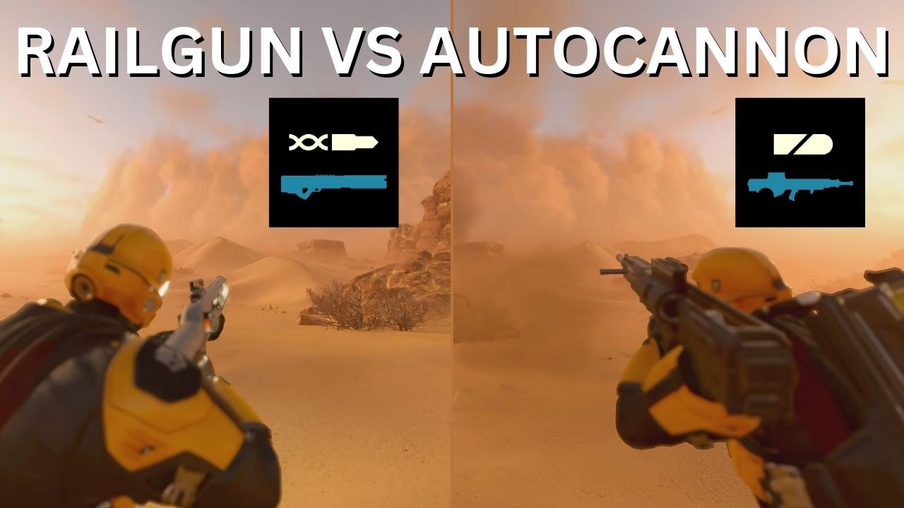 Helldivers 2 Railgun and Autocannon side-by-side Comparisons and information