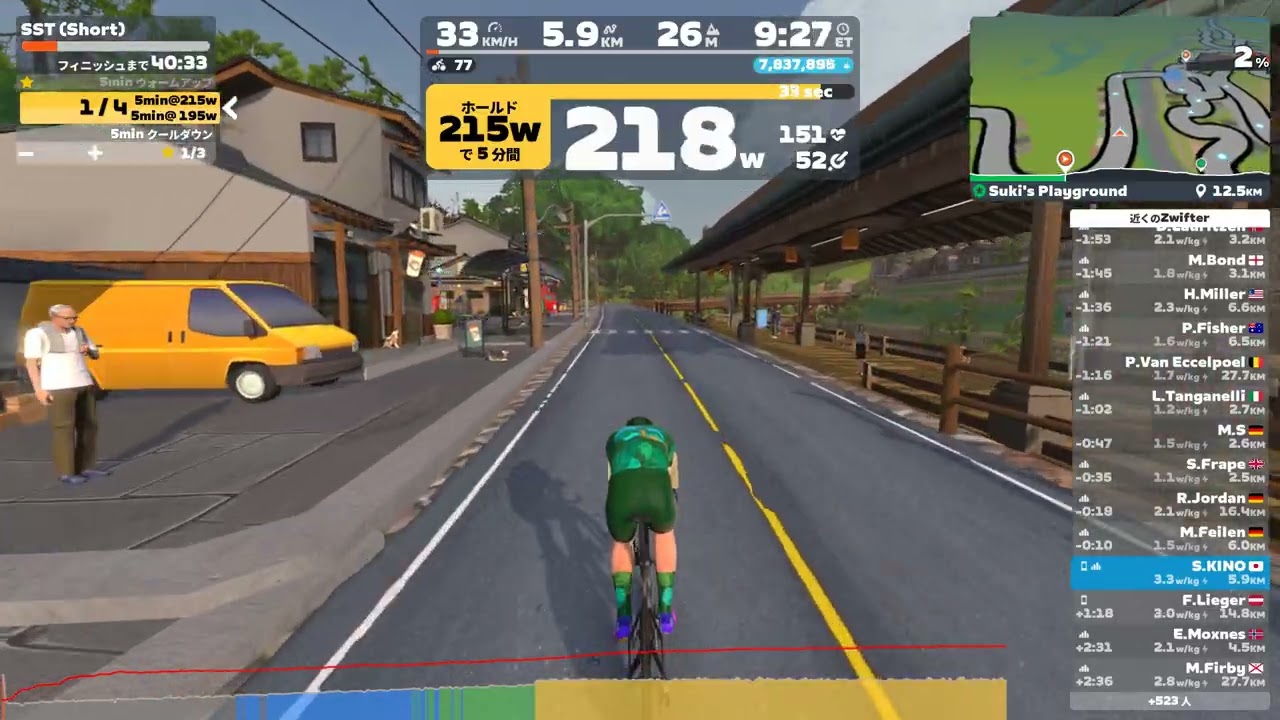 【2026/1/28/水曜日ZWIFTワークアウト】SST（Short）。60回転以下。