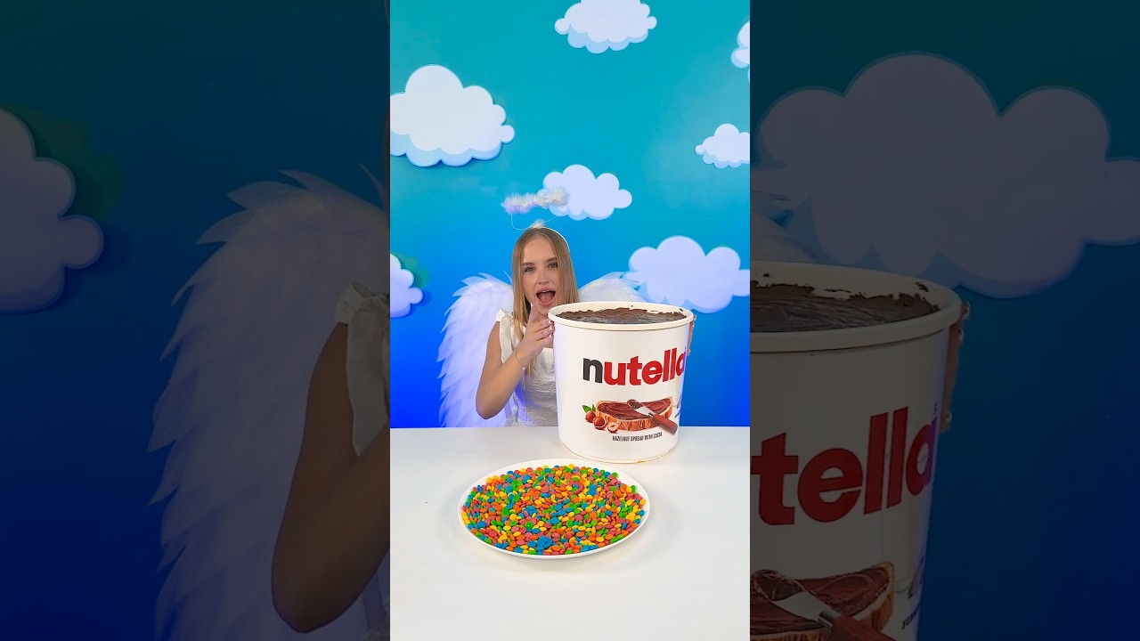 Angel vs Demon! 😇😈 Mega Nutella Alert!!