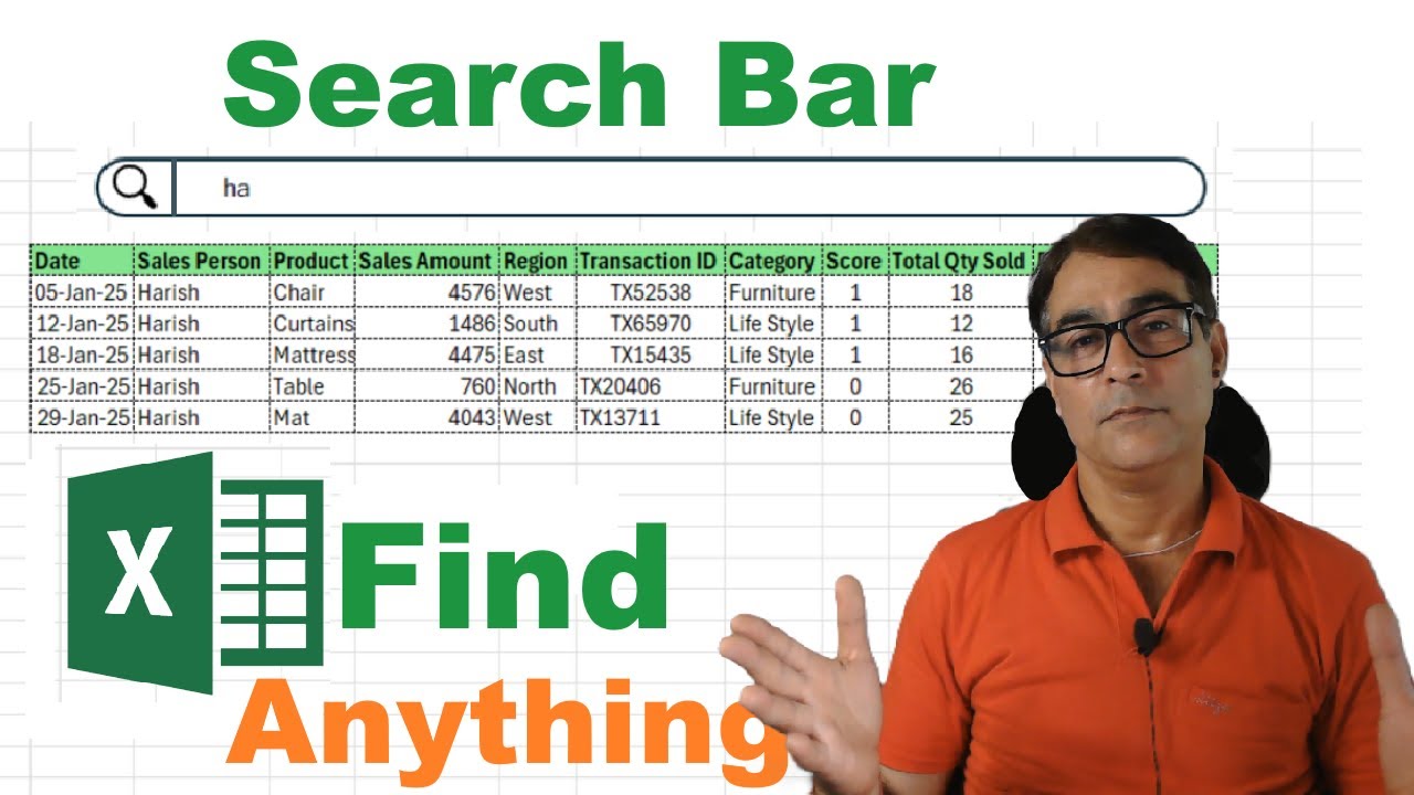 Make a Search Bar in Excel to Find Anything! | Create a Search Box in 3 Simple Steps! Hindi