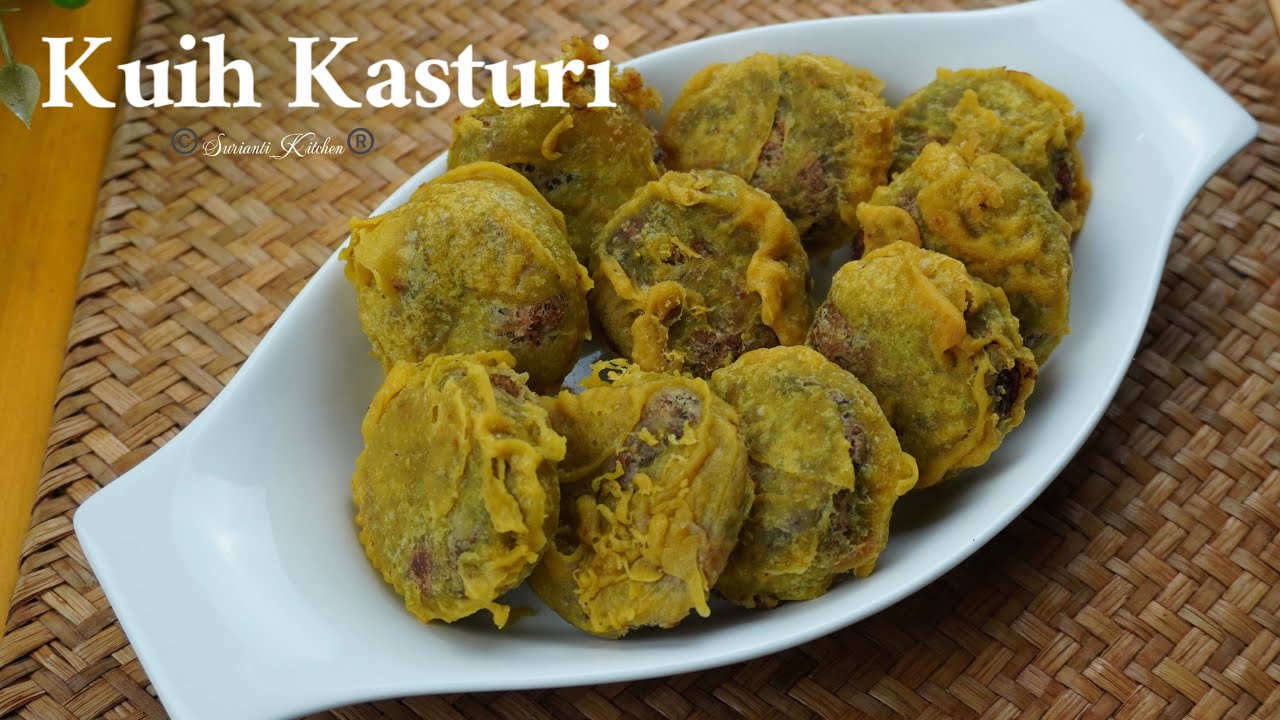 Kuih Kasturi lemak manis , rangup di luar lembut di dalam | Mung Bean Fritters