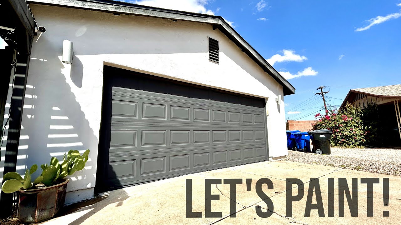 How To Paint New Metal Garage Door With A Brush And Roller