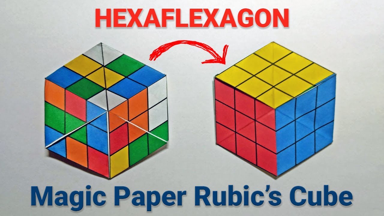 How to make a Hexaflexagon Origami. EASY paper flexagon with template | ORGANZA