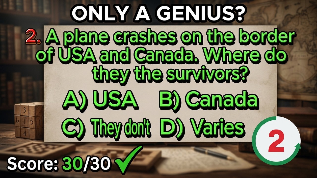Only a Genius Can Answer All 30 Questions 🧩