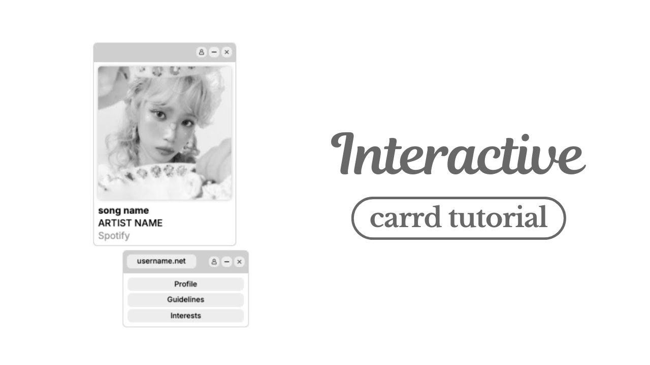 minimalist interactive carrd tutorial - cr owner